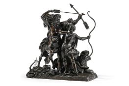 AFTER FRANCOIS RUDE, A BRONZE FIGURAL GROUP 'THE EDUCATION OF ACHILLES', FRENCH, LATE 19TH CENTURY