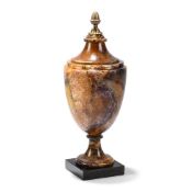 A LATE GEORGE III BLUE JOHN URN, EARLY 19TH CENTURY
