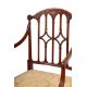 A PAIR OF EDWARDIAN CARVED SATINWOOD OPEN ARMCHAIRS, IN GEORGE III STYLE, CIRCA 1900 - Image 3 of 3