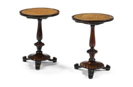 Y A PAIR OF VICTORIAN ROSEWOOD OCCASIONAL TABLES, CIRCA 1840