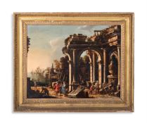 MANNER OF VIVIANO CODAZZI, LANDSCAPE OF A PORT WITH RUINS