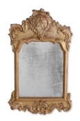 A CONTINENTAL GILTWOOD AND GESSO MIRROR, ITALIAN OR FRENCH, LATE 18TH CENTURY