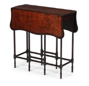 Y A GEORGE III MAHOGANY, SABICU AND CHEQUER BANDED 'SPIDER LEG' TABLE, CIRCA 1775