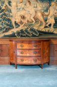 A GEORGE III SATINWOOD BOWFRONT COMMODE, ATTRIBUTED TO GILLOWS, CIRCA 1790
