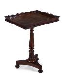 A GEORGE IV CARVED MAHOGANY OCCASIONAL TABLE, ATTRIBUTED TO GILLOWS, CIRCA 1825