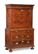A WILLIAM & MARY FIGURED WALNUT ESCRITOIRE, CIRCA 1690