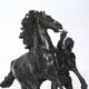 AFTER GUILLAUME COUSTOU, A PAIR OF BRONZE MARLY HORSES, 19TH CENTURY - Image 3 of 3