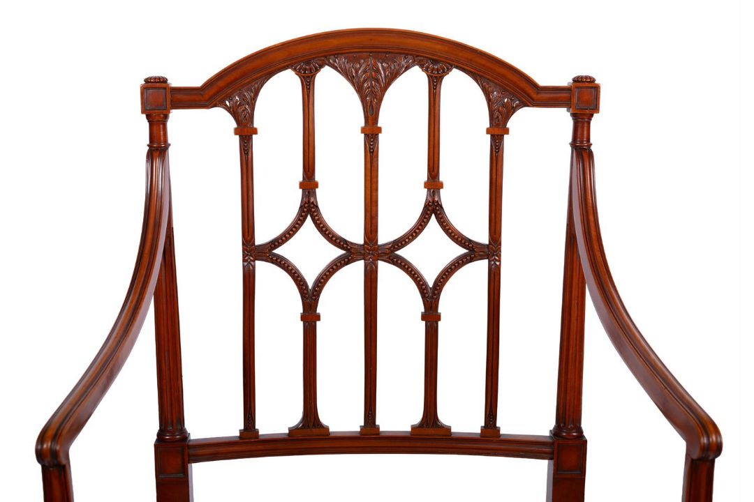 A PAIR OF EDWARDIAN CARVED SATINWOOD OPEN ARMCHAIRS, IN GEORGE III STYLE, CIRCA 1900 - Image 2 of 3