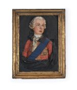 A RARE POLYCHROME CARVED WOOD RELIEF OF WILLIAM V, PRINCE OF ORANGE (1748-1806), LATE 18TH CENTURY