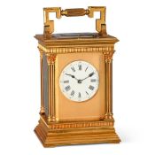 A CARRIAGE ALARM CLOCK, LATE 19TH CENTURY