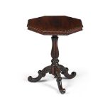 Y AN ANGLO-INDIAN SOLID ROSEWOOD LAMP TABLE, SECOND QUARTER 19TH CENTURY