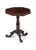 Y AN ANGLO-INDIAN SOLID ROSEWOOD LAMP TABLE, SECOND QUARTER 19TH CENTURY