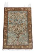 A KASHAN PART SILK RUG, PROBABLY SECOND HALF 20TH CENTRY OR EARLY 21ST CENTURY