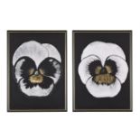 NATURAL CURIOSITIES, AMERICAN BASED DESIGN HOUSE, PANSIES, A PAIR