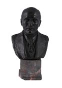 RUBY LEVICK BAILEY (WELSH, 1871-1940), BRONZE PORTRAIT BUST OF A MAN, EARLY 20TH CENTURY