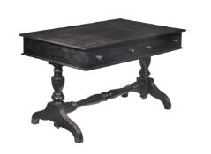 Y AN ANGLO-INDIAN SOLID EBONY DESK, MID 19TH CENTURY