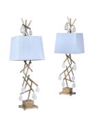 A PAIR OF LAMPS, MODERN