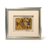 A TIBETAN GILT BRONZE PLAQUE, 19TH CENTURY