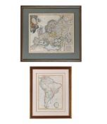A MAP OF EUROPE, AFTER HOMANN HEIRS, 'HAAS MAP OF EUROPE', TOGETHER WITH ANOTHER MAP