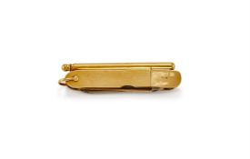 AN 18 CARAT GOLD COMBINATION POCKET KNIFE