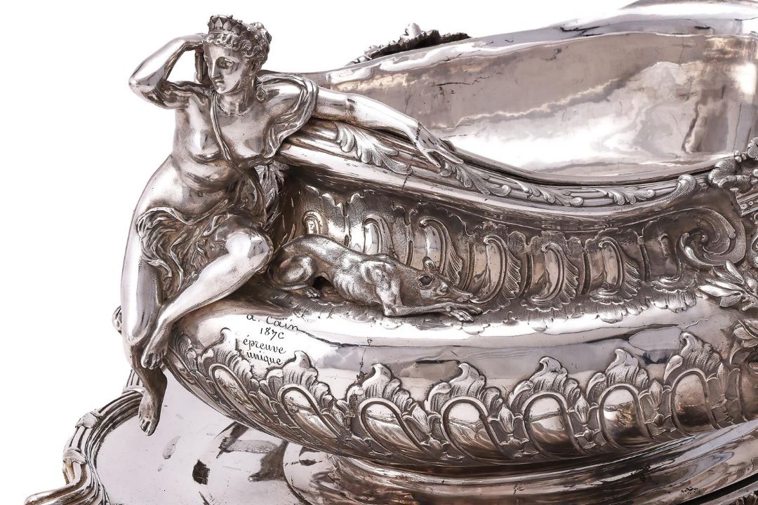 A FRENCH SILVER WINE CISTERN - Image 3 of 5