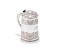 A GEORGE III SILVER SLIGHTLY TAPERING TANKARD
