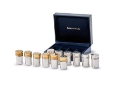 A MATCHED SET OF SIX AMERICAN SILVER SALT AND PEPPER SHAKERS