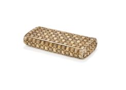 A GEORGE III SILVER GILT BASKET WEAVE BOX