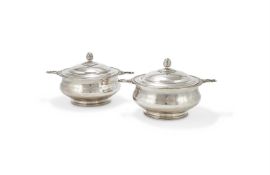 A PAIR OF FRENCH ELECTRO-PLATED TUREENS