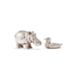 AN AMERICAN SILVER MODEL OF A HIPPO AND A DUCK - Image 1 of 3