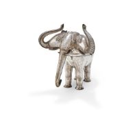 A CAMBODIAN SILVER COLOURED BOX