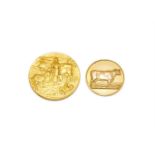 BRITISH DAIRY FARMERS' ASSOCIATION, A 9 CARAT GOLD MEDAL