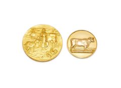 BRITISH DAIRY FARMERS' ASSOCIATION, A 9 CARAT GOLD MEDAL