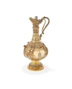 Y A VICTORIAN SILVER BALUSTER ARMADA JUG