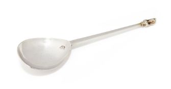 A CHARLES I WEST COUNTRY SILVER VIRGIN AND HEART SPOON