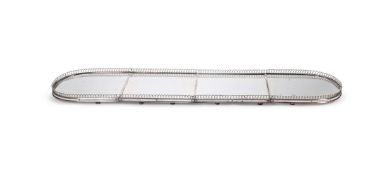 A LATE GEORGE III OLD SHEFFIELD PLATE MIRRORED TABLE CENTRE
