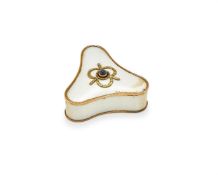 A RUSSIAN WHITE ENAMEL BELLPUSH