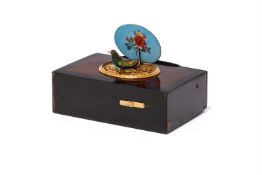 Y A SWISS TORTOISESHELL AND ENAMEL SINGING BIRD BOX OR OISEAUX CHATANT