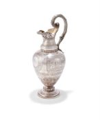 Y A VICTORIAN SILVER CLARET JUG