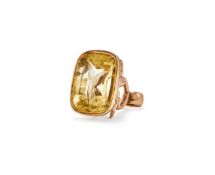 A GOLD AND CITRINE SEAL