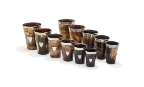 ELEVEN HORN NESTING BEAKERS