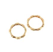 UNO A ERRE, TWO GOLD BAMBOO RINGS