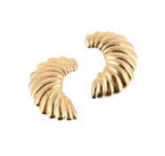 PAUL DESIGNS, A PAIR OF 9 CARAT GOLD SCROLL EARRINGS