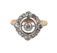 A DIAMOND CLUSTER RING