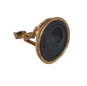 WEDGWOOD & BENTLEY, NO. 137, A LATE 18TH CENTURY BLACK BASALT FOB SEAL