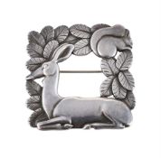 GEORG JENSEN, 318, A SILVER BROOCH, LONDON 1970 IMPORT MARK