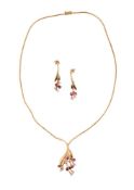 SELBERAN, 'CAPRICE', A RUBY AND DIAMOND NECKLACE AND EARRINGS
