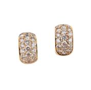 A PAIR OF DIAMOND HOOP EARRINGS