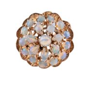 AN OPAL CLUSTER DRESS RING
