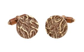 KURT WEIL, A PAIR OF 9 CARAT GOLD CUFFLINKS